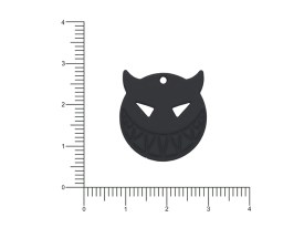 Dije Esmaltado Diablo Negro X 5 Unidades foto 2